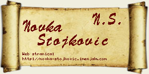 Novka Stojković vizit kartica
